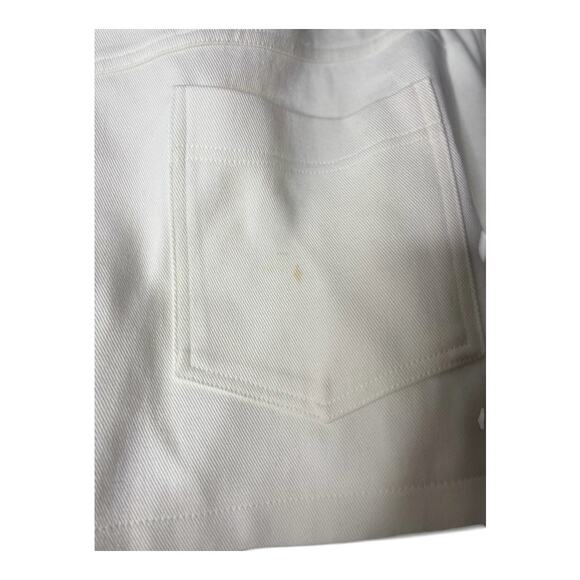 Aniye Records Lex Mini Skirt Denim Buckle Strap Edgy Chic Grunge Y2K Milk Sz 40 - Picture 11 of 13